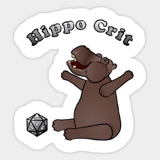 Hippo Crit Success Sticker
